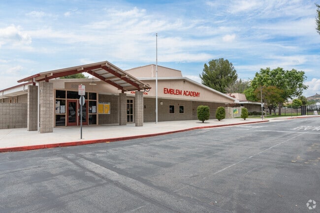 The main entrance of Emblem Academy in the Saugus neighborhood.