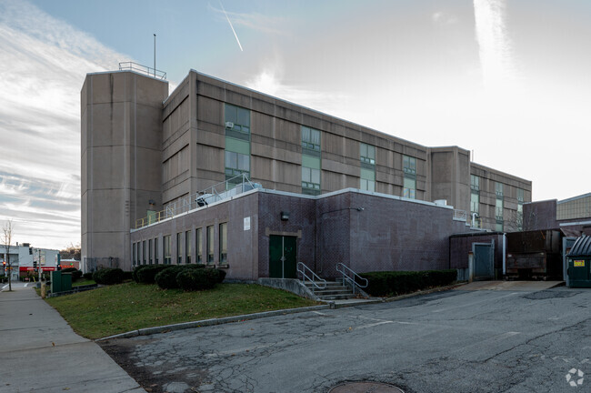 The rear of Gates Lane School public school located in Worcester.