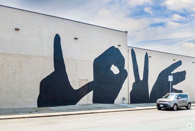 A mural for the Baltimore Love Project found in the Harwood neighborhood.