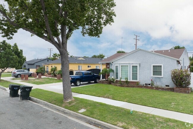 A row of homes in Studebaker, Norwalk, CA.
