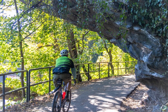 Take a ride through the miles of trails in Wissahickon Valley Park, bordering Wissahickon.