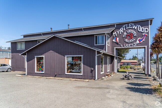Gift shops like the Wooden Nickel are found along the Oregon Coast Highway in Port Orford.