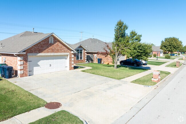 Take a walk on the sidewalk and admire the homes in Stone Meadows.