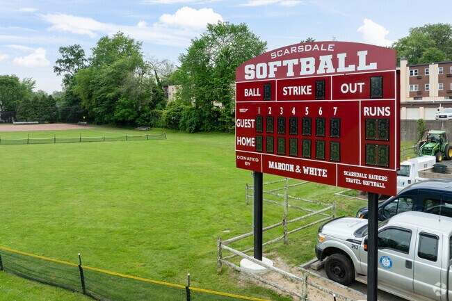 Supply Field is part of the Scarsdale Recreation Department and features two baseball fields for athletes of Murray Hill Middle Heathcote.