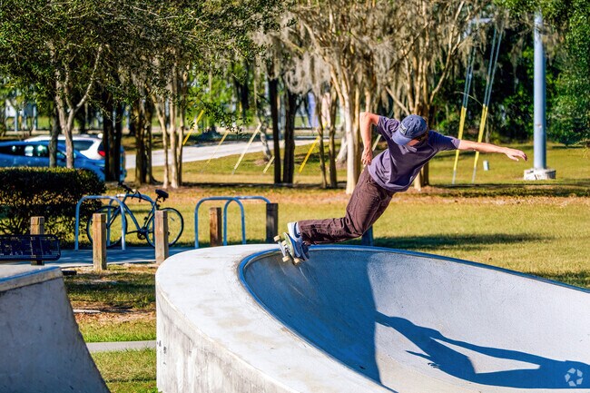 Broadmoor residents can visit a nearby skatepark to enjoy the outdoors.
