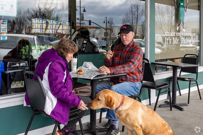 Downtown Castro Valley Village provides plenty of outdoor seating for residents and their pets.