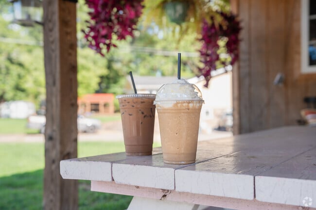 Chickamauga's top popular items from the Grind include the Panda Latte and Toffee frappucino.