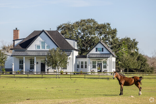 Although suburban neighborhoods are cropping up, large acreage property can be found in Iowa Colony.