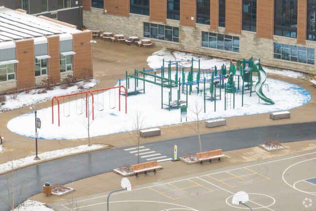 Sunset Ridge Elementary School in Northfield includes a playground.