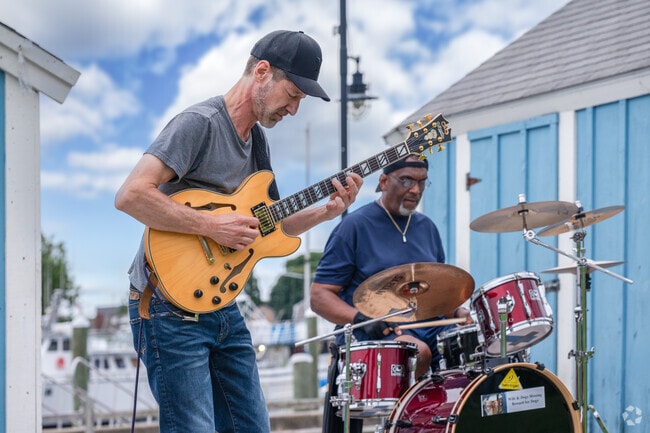 The Sarah Burrell Band jams in Aselton Park.