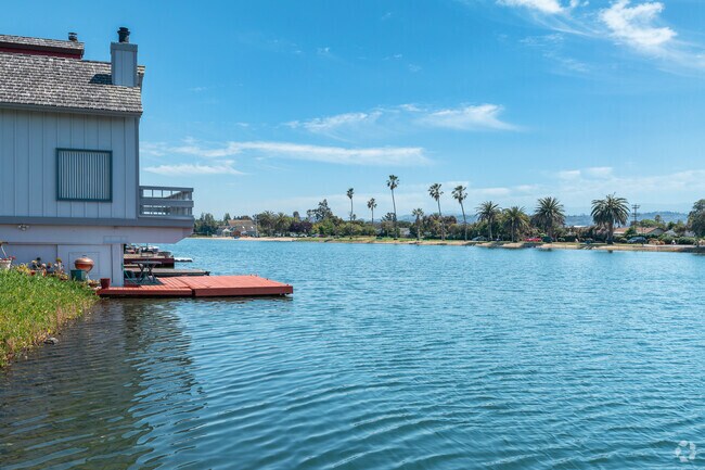 Many homes have their own private docks with the lagoon in their backyard in Mariners Isle.