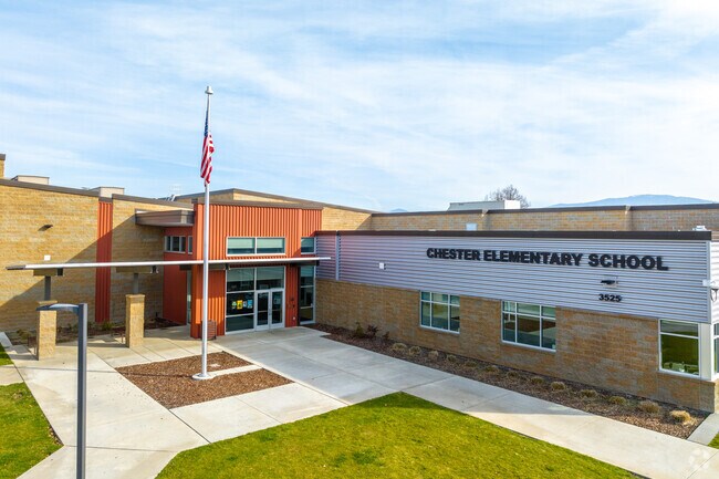 Chester Elementary shares outdoor fields and space with surrounding middle and high schools.
