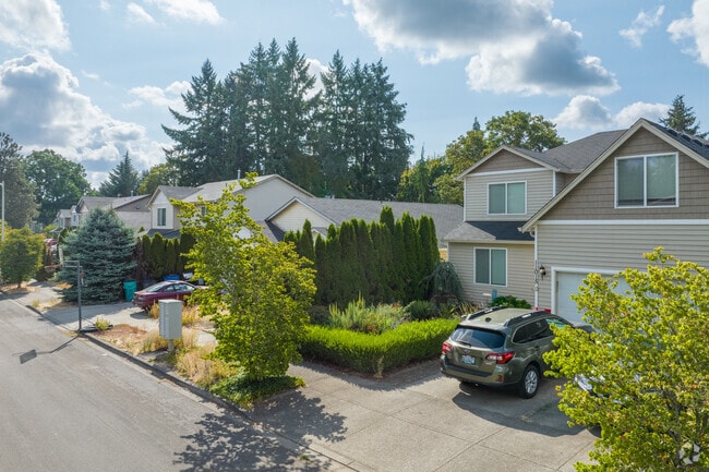 Tall hedges create privacy for contemporary homes in Kevanna Park.