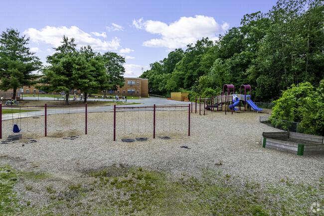 Miller Elementary School's playground is large enough for the kid's break time.