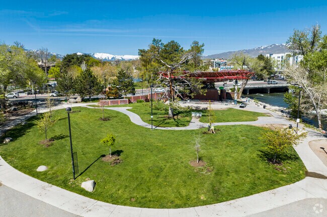 Wingfield Park in MidTown is host to many summer events and concerts right next to the river.