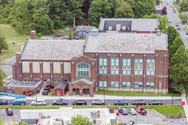 The Hoosac Valley Elementary School is housed in a well-maintained art deco building in the heart of Adams.