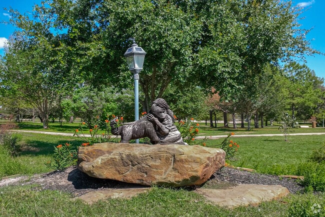 The park is equipped with a playground, basketball court, and a soccer field.
