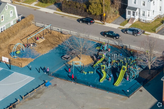 Children enjoy recess at Wollaston School in Quincy.