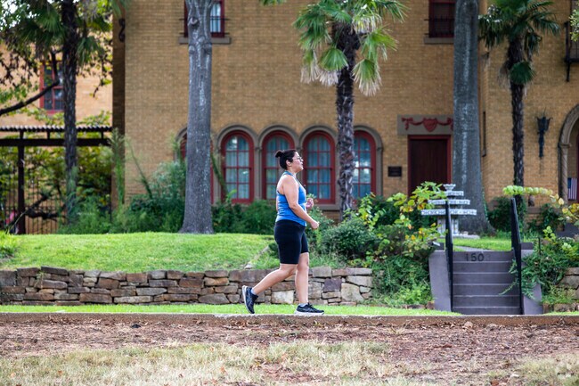 Many Midtown Tyler residents are found outside side in the mornings and evenings taking walks.