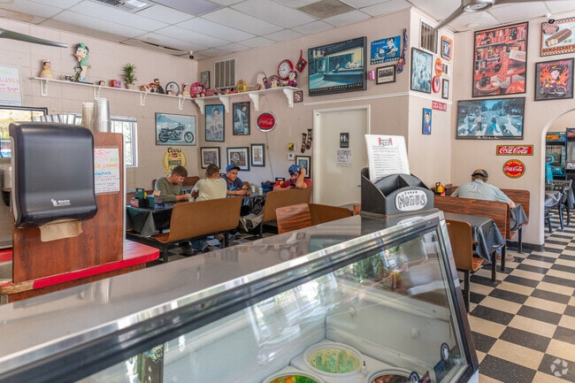 Have ice cream at one of the restaurants in Redway..