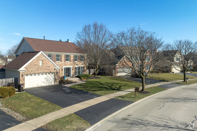 Homes are organized into subdivisions in Kildeer. with a variety of home styles