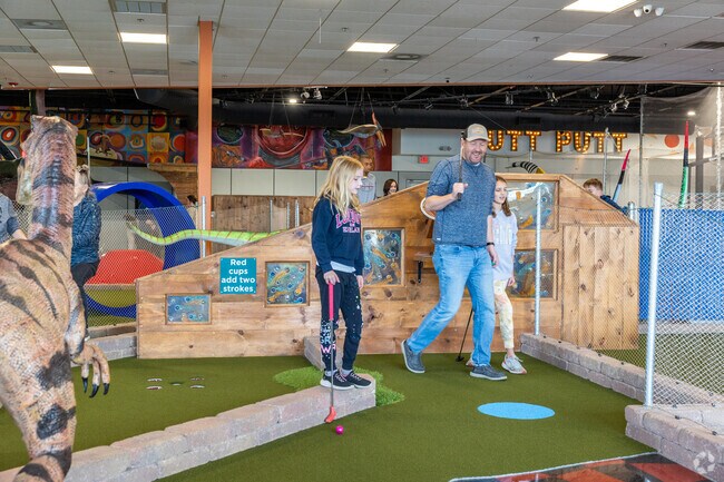 Spend time with family and friends at the unique Prehistoric Putt.
