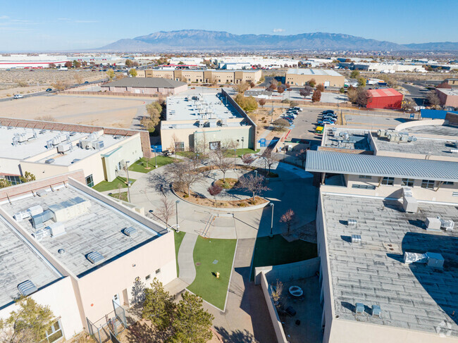Jimmy Carter Middle School courtyard .