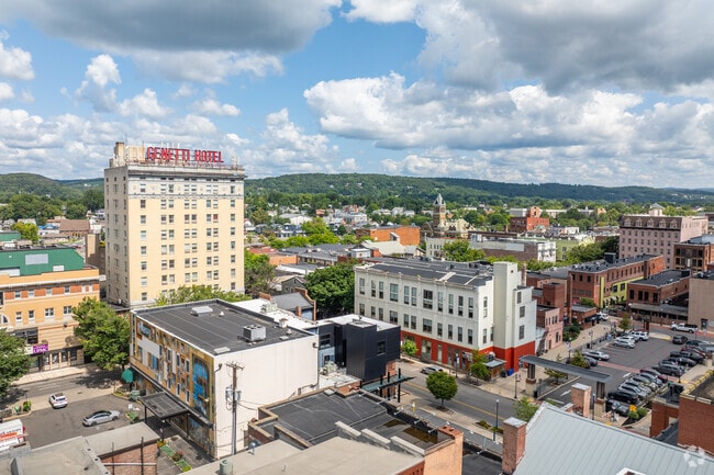 Downtown Williamsport consists mainly of commercial and retail buildings.