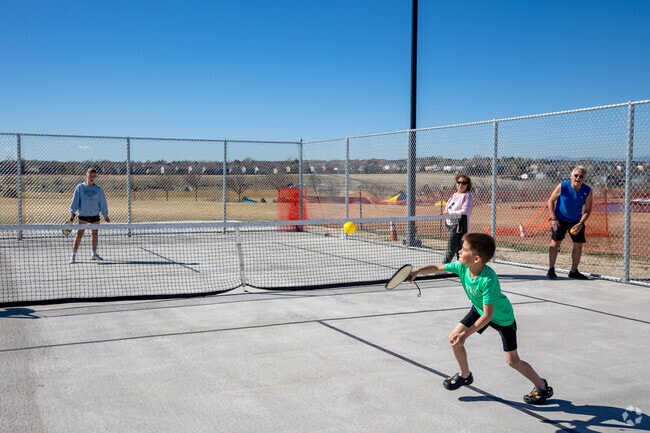 Carpenter Park, located near Country Hills, features four dedicated pickleball courts as part of a three-phase plan to expand to a total of twelve courts.