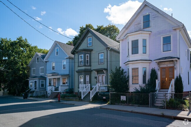 You'll find yourself walking by many 19th-century homes in Davis Square.