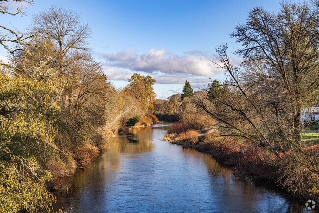 The South Yamhill River winds through Sheridan, adding natural beauty to the town center.