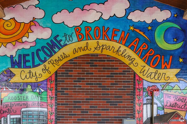 Mural in downtown Broken Arrow calls the town the 