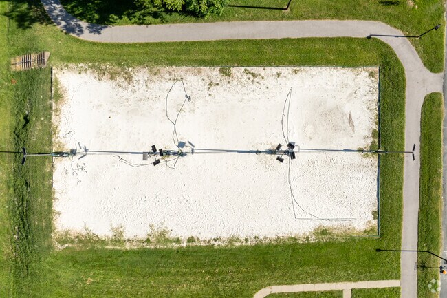 Good Shepherd Elementary School has a large recreation area behind the building.