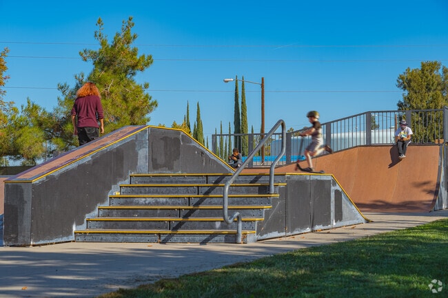 Youth of all ages hang out and shred at Robla Skatebox after school.