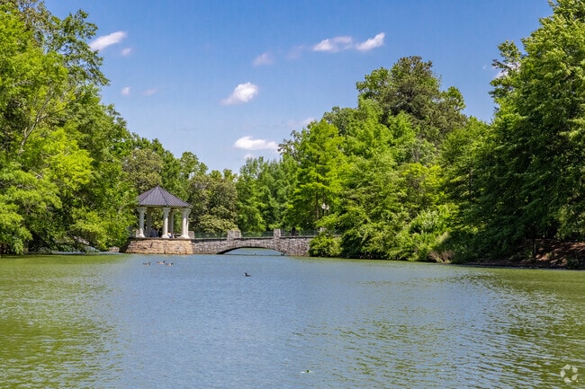 Lake Clara Meer provides a relaxing respite in Piedmont Park in Midtown Atlanta.