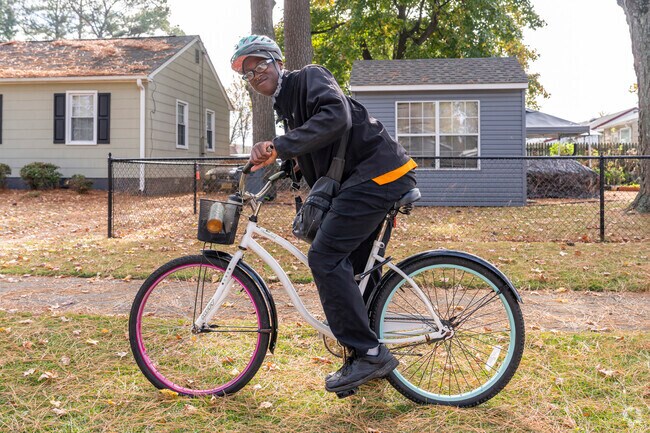 Commuting by bike was this neighbors choice in the Sherwood Forest neighborhood of Norfolk.