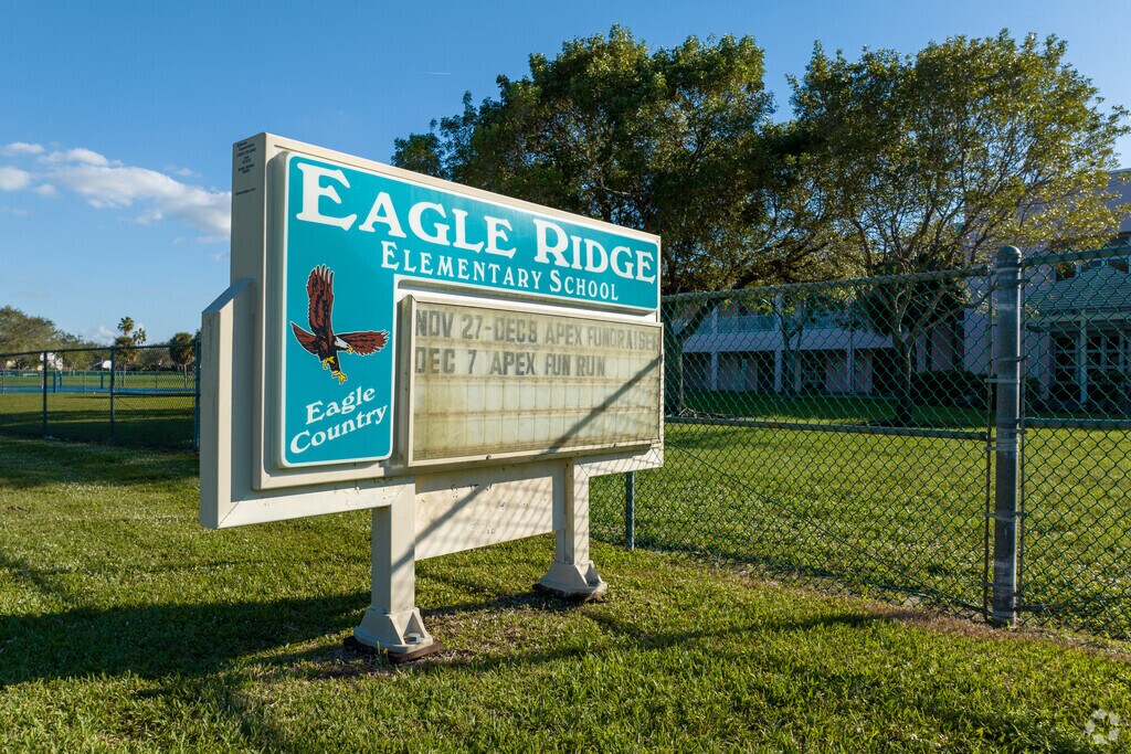 Residents and neighbors can enroll their kids at the Eagle Ridge Elementary School.