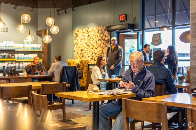 Caribou Coffee is a great place to enjoy your morning beverage near Prospect Knolls.