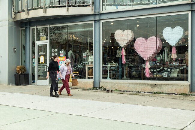 Two women enjoy a day of outdoor shopping in East Central.