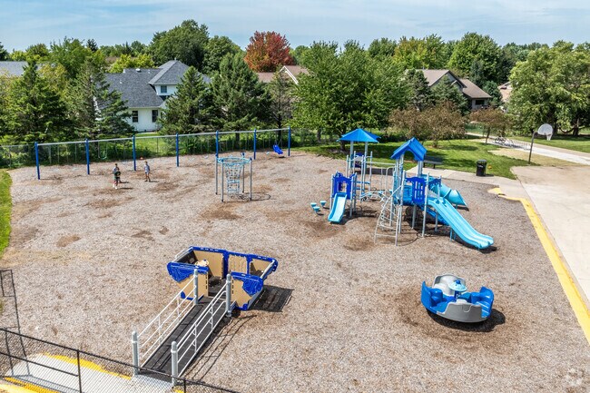 The larger playground on the west side of Weber Elementary is for older students.