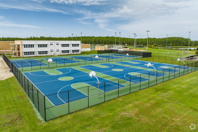 Sunlake High School has sporting courts for students to practice on and learn in Land O Lakes.