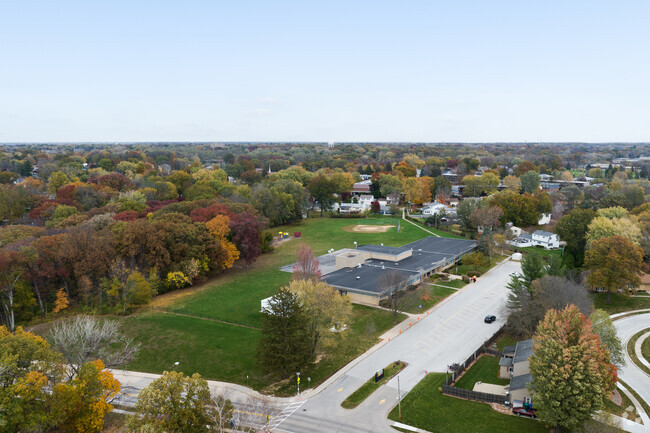 A view from above Jane Addams Elementary School.