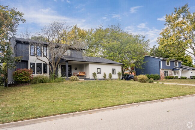 Newly constructed colonial style homes feature a modern aesthetic twist on classic architecture.
