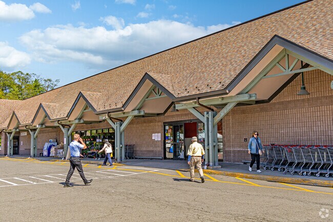 Residents like to frequent Hannaford supermarket for their weekly grocery needs.
