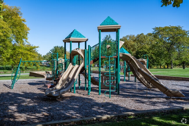 The large playground at Ridgeview Park in the North Side neighborhood of Davenport.