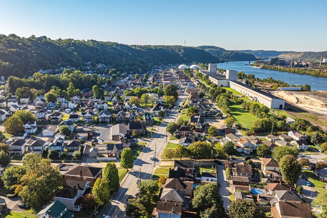 Follansbee’s downtown area offers a mix of homes and businesses.