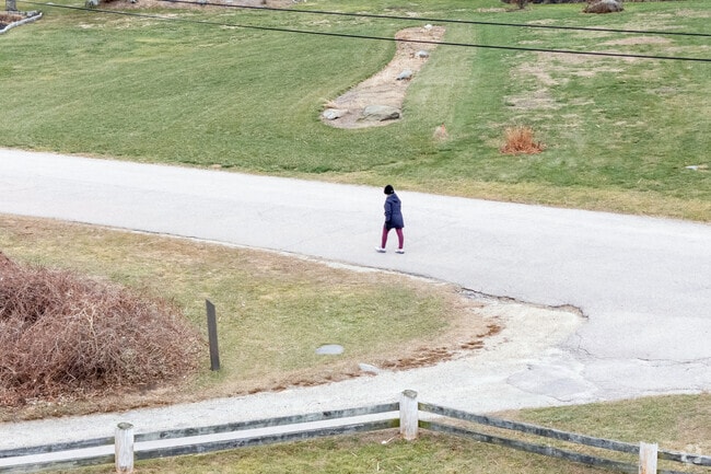 Contemplative walks can be had at any season along teh quiet drives of West Reach Estates.