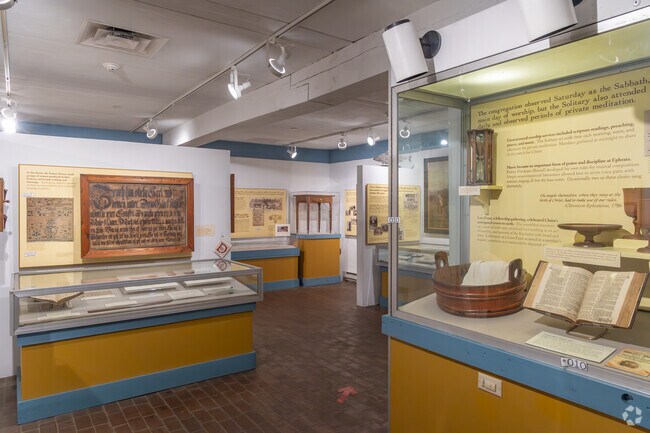 The Ephrata Cloister has a museum with a collection of books, manuscripts, tools and more from the early days of the settlement.