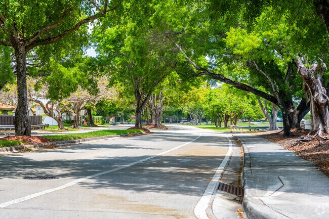 Kendale has bike-friendly streets shaded by trees.
