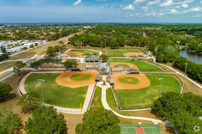 Countryside Community Park features multiple baseball fields residents can use.